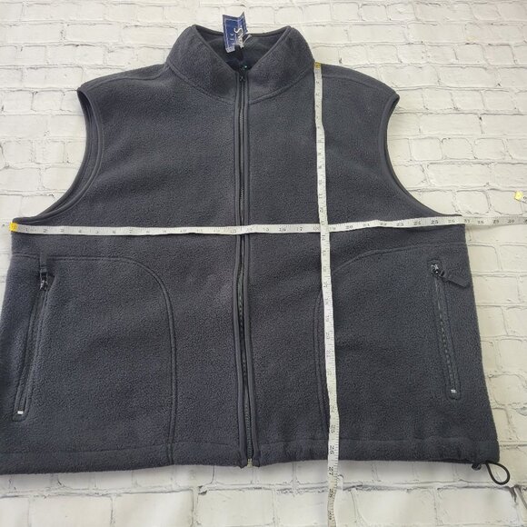 NWT Basic Edition Mens black fleece zipper vest size XL - Picture 2 of 11